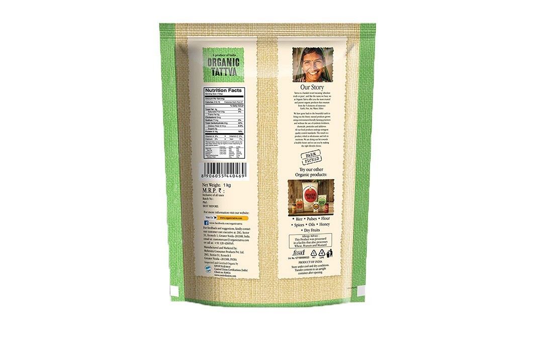 Organic Tattva Sonamasuri Rice Hand Pounded   Pack  1 kilogram